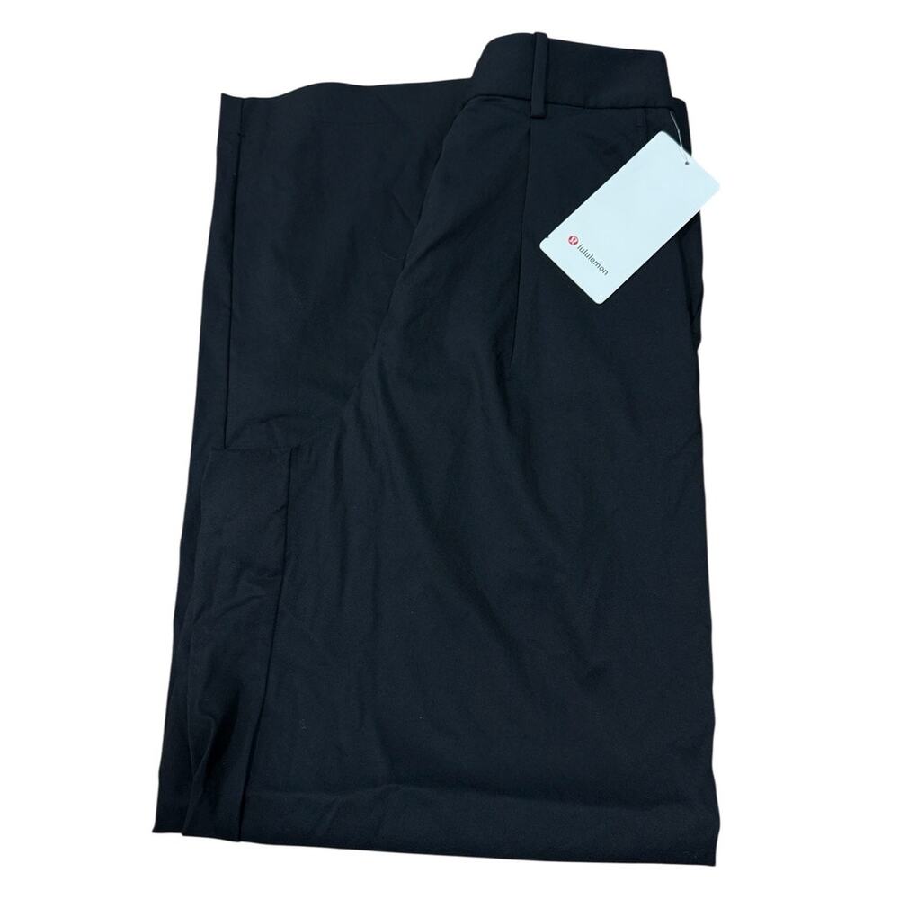 Lululemon Pleat Front High Rise Trouser Pants Black Regular 32" NWT 4 - Picture 4 of 5